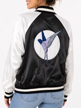 Tea n Cup Bomber Jacket w/Swallow